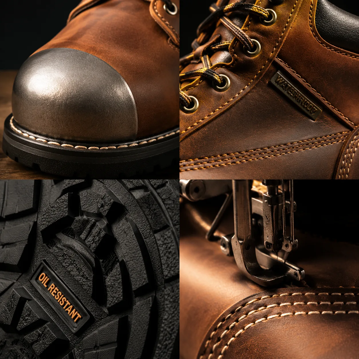 Premium leather and steel toe craftsmanship